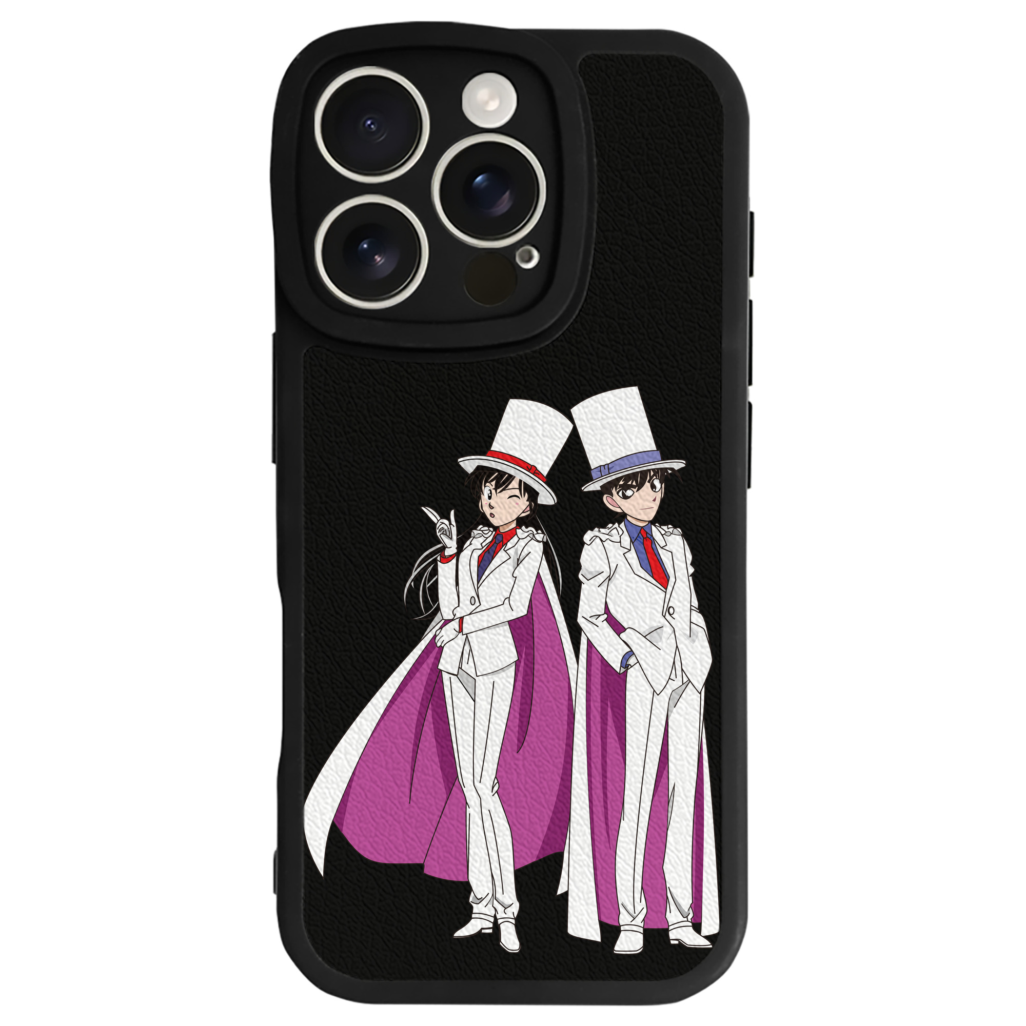 （画像用） 名探偵コナン くろば かいと Detective Conan Kuroba Kaito 【iPhone 16シリーズ対応】シリコンスマホケース（レザー調） 材質：シリコン
